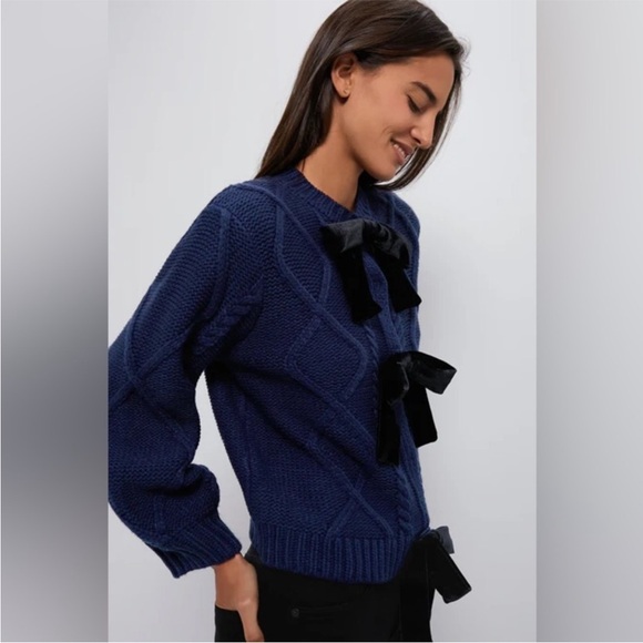 Tuckernuck Hyacinth House Knit Cardigan With Bows - Picture 3 of 4